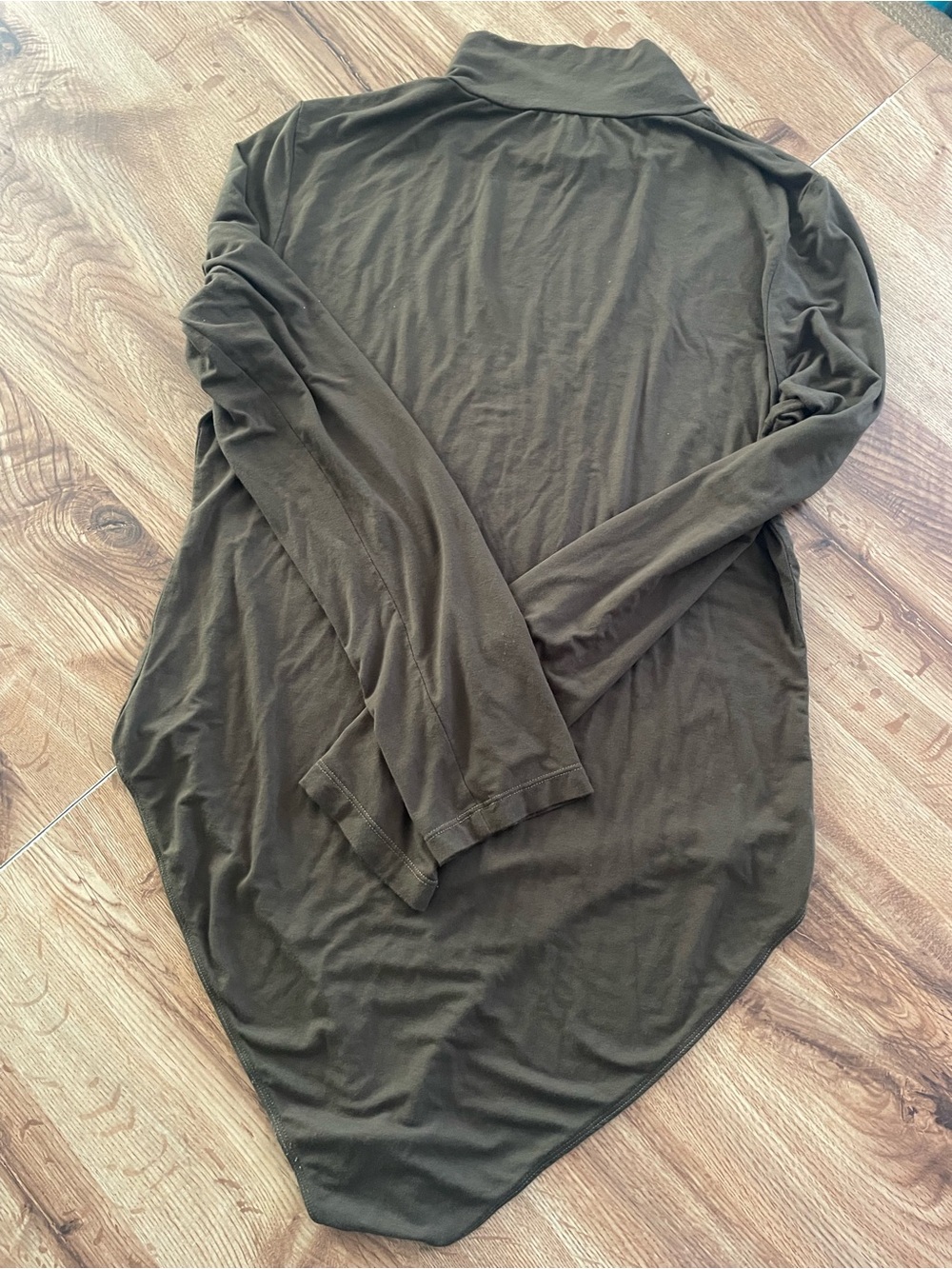 Mango Olive Green Turtleneck Long-Sleeve Bodysuit - Picture 2 of 3